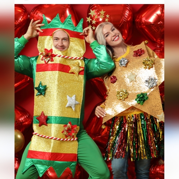 U Look Ugly Today Christmas Cracker 3 Piece Costume Size S - Picture 3 of 9